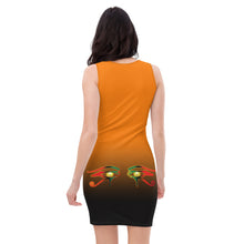 Load image into Gallery viewer, Color orange to black Queen of NC Sublimation Cut &amp; Sew Dress
