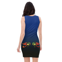 Load image into Gallery viewer, Color blue to black Queen of NC Sublimation Cut &amp; Sew Dress

