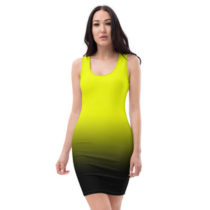 Color yellow to black Sublimation Cut & Sew Dress