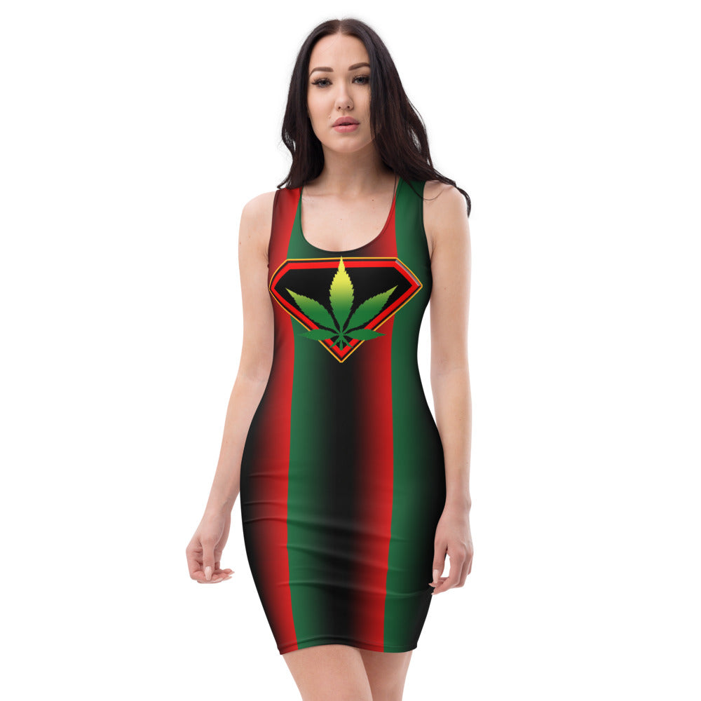 Pan-African Cannabis Woman Sublimation Cut & Sew Dress