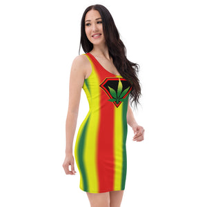 Rasta Cannabis Woman Sublimation Cut & Sew Dress
