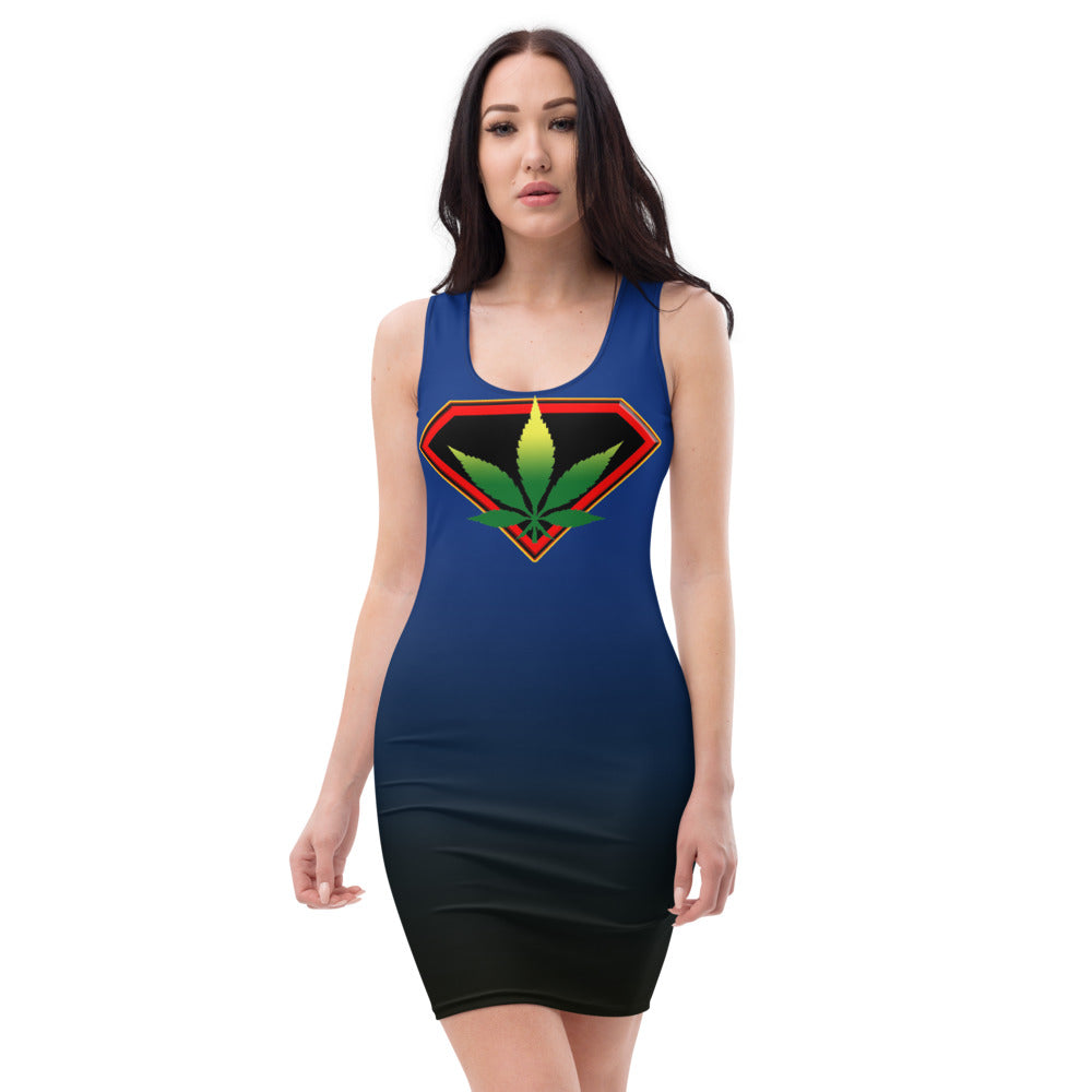 Color Super Cannabis woman Sublimation Cut & Sew Dress