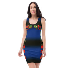 Load image into Gallery viewer, Color Blue &amp; black Queen of NC Sublimation Cut &amp; Sew Dress
