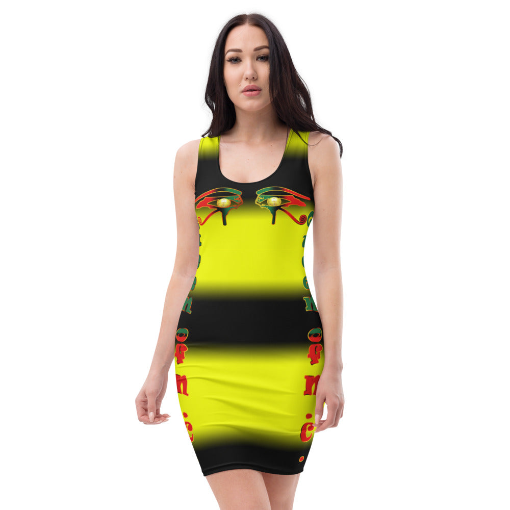 Color yellow & black Queen of NC Sublimation Cut & Sew Dress