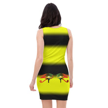 Load image into Gallery viewer, Color yellow &amp; black Queen of NC Sublimation Cut &amp; Sew Dress
