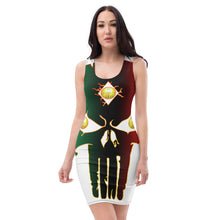 Load image into Gallery viewer, Color White.... All seeing Eye SKull Sublimation Cut &amp; Sew Dress
