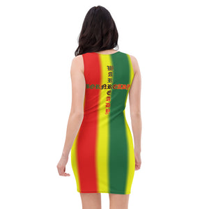 Coloring Rasta coloring style... All seeing Eye SKull Backside style 1 Sublimation Cut & Sew Dress