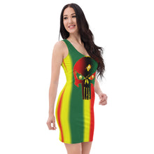 Load image into Gallery viewer, Coloring Rasta coloring style... All seeing Eye SKull Backside style 1 Sublimation Cut &amp; Sew Dress
