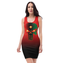Load image into Gallery viewer, Color Red to Black... All seeing Eye SKull Backside style 2 Sublimation Cut &amp; Sew Dress
