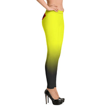 Load image into Gallery viewer, Yellow Cannabis women Back logo Leggings
