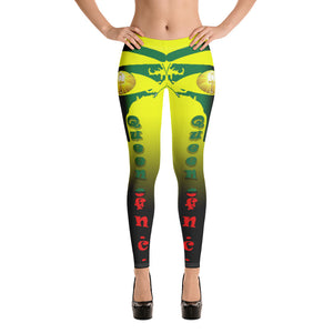 Color Yellow to black  Queen of NC Leggings Style 1