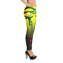 Load image into Gallery viewer, Color Yellow to black  Queen of NC Leggings Style 1
