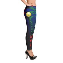 Load image into Gallery viewer, Color Blue to black  Queen of NC Leggings Style 1
