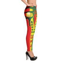 Load image into Gallery viewer, Rasta  Queen of NC logo 2 Leggings Style 1
