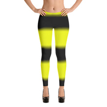 Load image into Gallery viewer, Color Black &amp; Yellow All-Over Print Leggings
