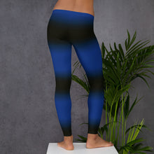 Load image into Gallery viewer, Color Black &amp; Blue All-Over Print Leggings

