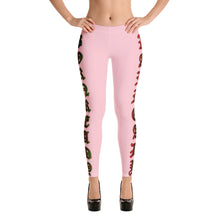 Load image into Gallery viewer, Color Pink 3 Bornready warready 3 eye all seeing skull on back  leggings
