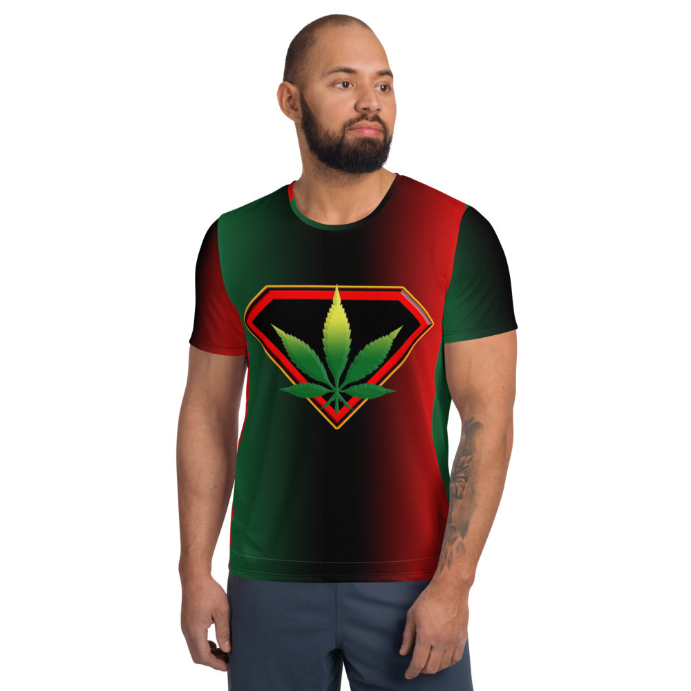 Cannabis-man All-Over Print Men's Athletic T-shirt