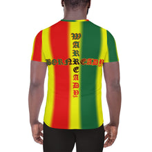 Load image into Gallery viewer, Rasta Coloring Style  3 Eye Skull Warready bornready All-Over Print Men&#39;s Athletic T-shirt
