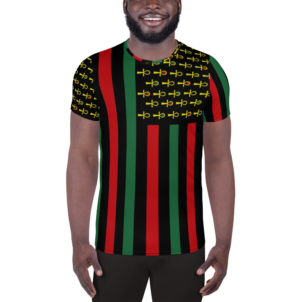 Juneteenth  All-Over Print Men's Athletic T-shirt