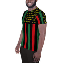 Load image into Gallery viewer, Juneteenth  All-Over Print Men&#39;s Athletic T-shirt
