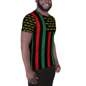 Juneteenth  All-Over Print Men's Athletic T-shirt