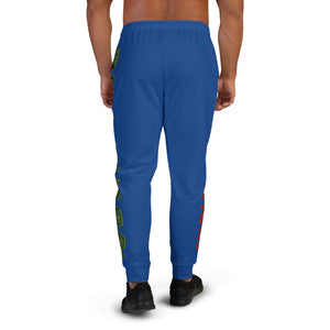 Color Blue 2 Bornready Warready with 3 all seeing skull  Men's Joggers