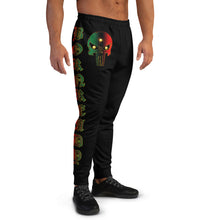 Load image into Gallery viewer, Color Black Bornready Warready with 3 all seeing skull  Men&#39;s Joggers
