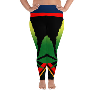 Extra large Cannabis man logo All-Over Print Plus Size Leggings