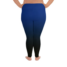Load image into Gallery viewer, Blue Cannabis woman logo front side All-Over Print Plus Size Leggings
