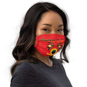 Color Red Queen with Ankh symbol of NC Premium face mask