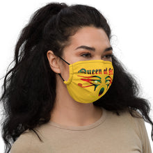 Load image into Gallery viewer, Color Yellow Queen with Ankh symbol of NC Premium face mask
