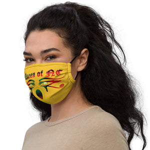 Color Yellow Queen with Ankh symbol of NC Premium face mask