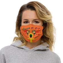 Load image into Gallery viewer, Color Orange Queen with Ankh symbol of NC Premium face mask
