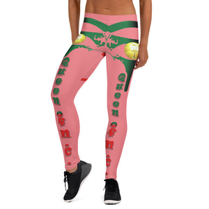Color Pink 2  Queen of NC Leggings Style 1
