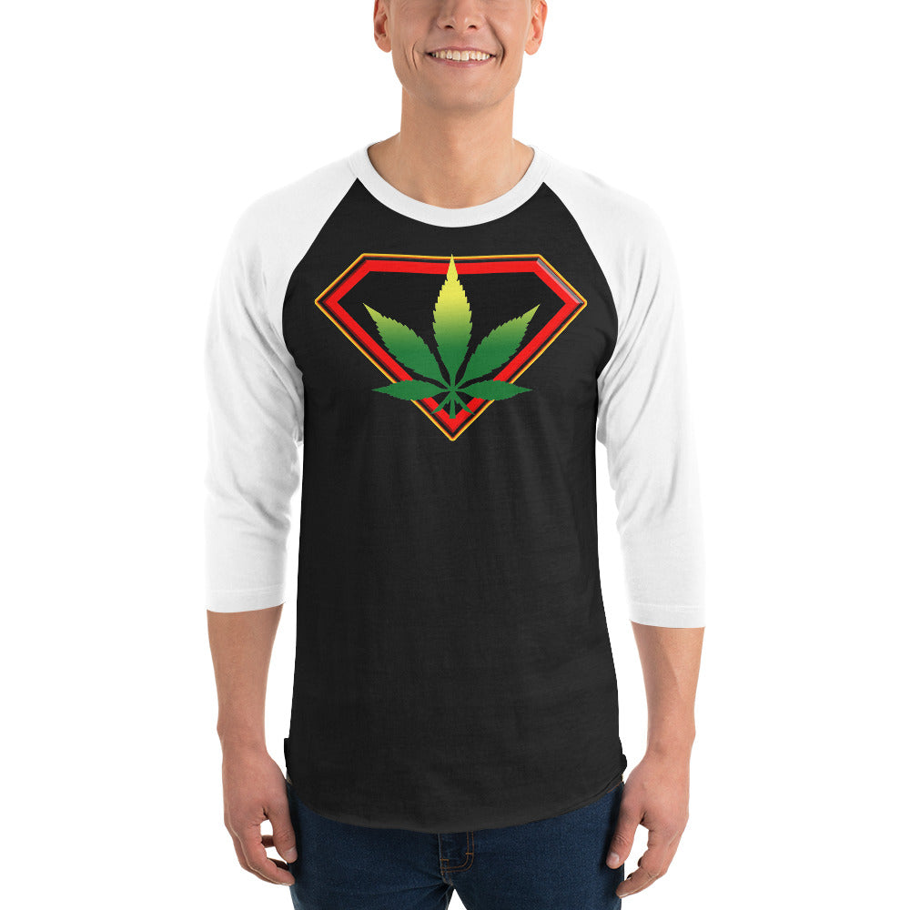 Cannabis 3/4 sleeve raglan shirt