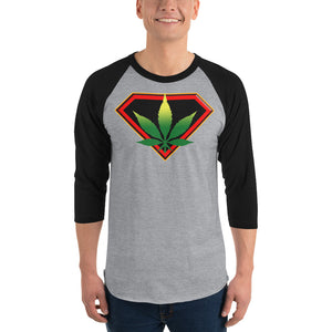 Cannabis 3/4 sleeve raglan shirt