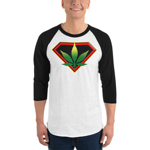 Cannabis 3/4 sleeve raglan shirt
