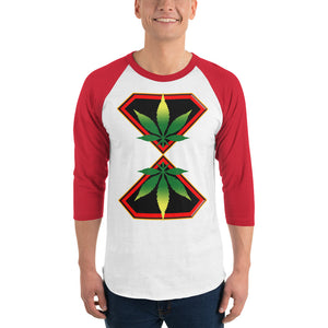 Diamond Cannabis man 3/4 sleeve raglan shirt