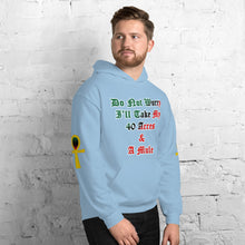 Load image into Gallery viewer, Anubis Do Not Worry I&#39;ll Take my 40 Acres &amp; a Mule Unisex Hoodie
